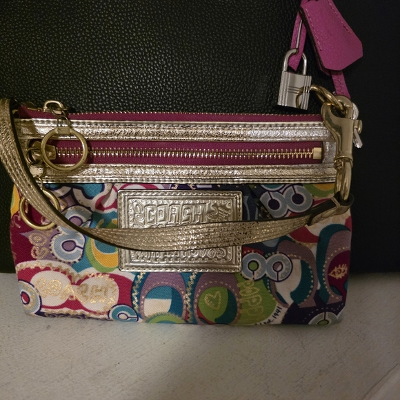 Coach Handbags - Coach Multicolor Wristlet